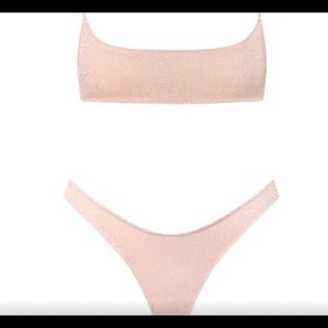 SOLDOUT PINK SPARKLY TRIANGL BIKINI XS / S